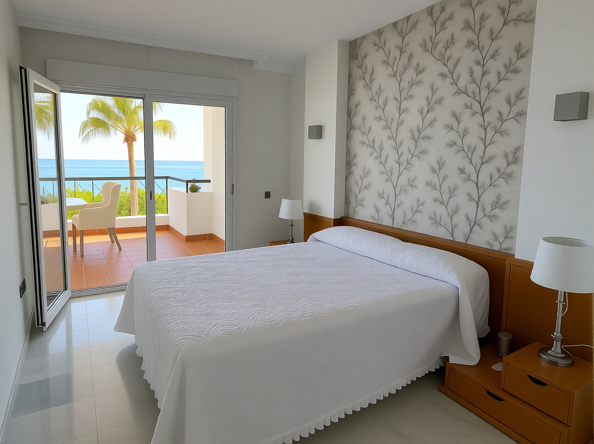 Piso en primera línea de playa en Mijas — Dormitorio