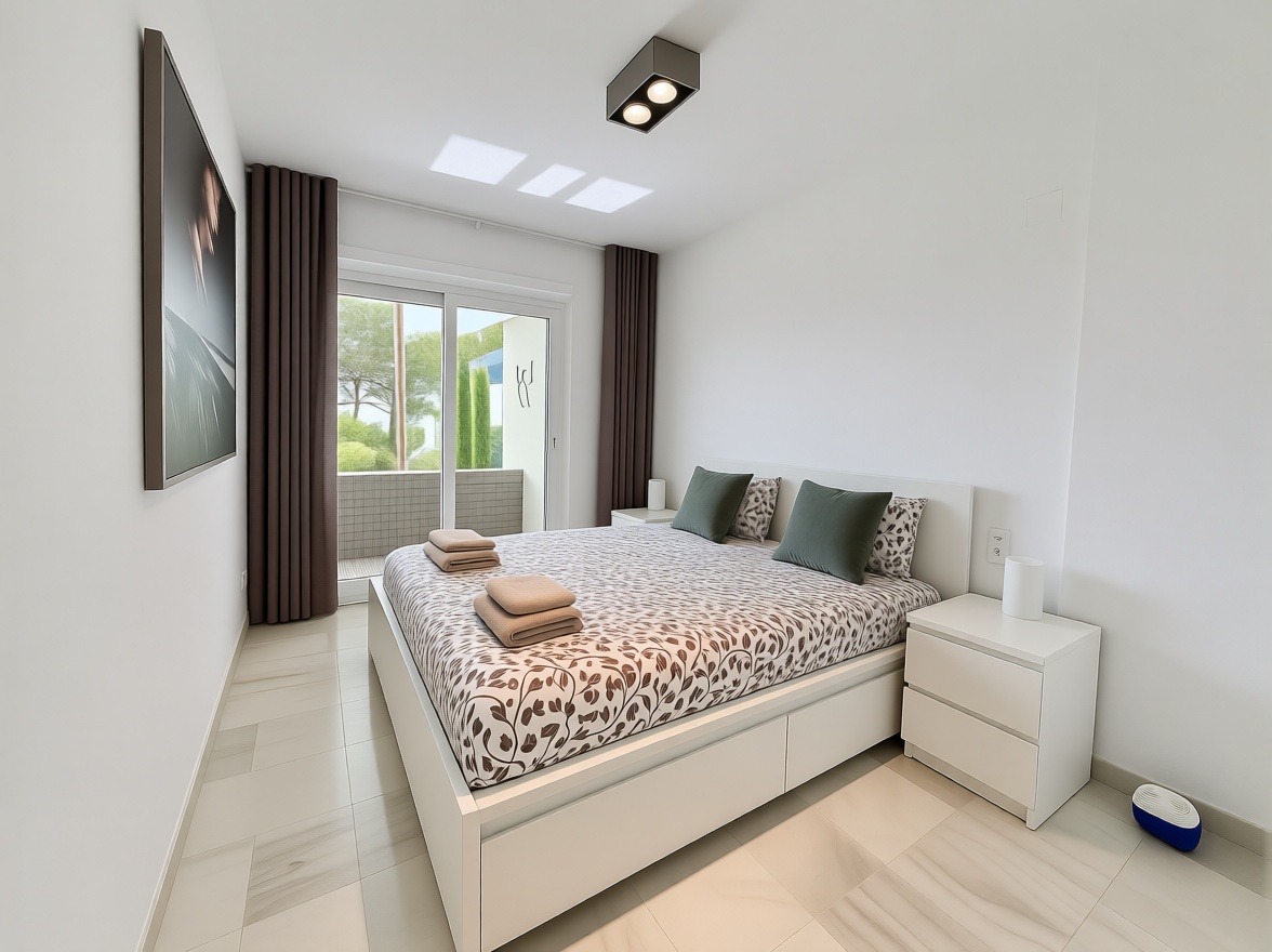 Appartement en première ligne de plage à Mijas — Chambre
