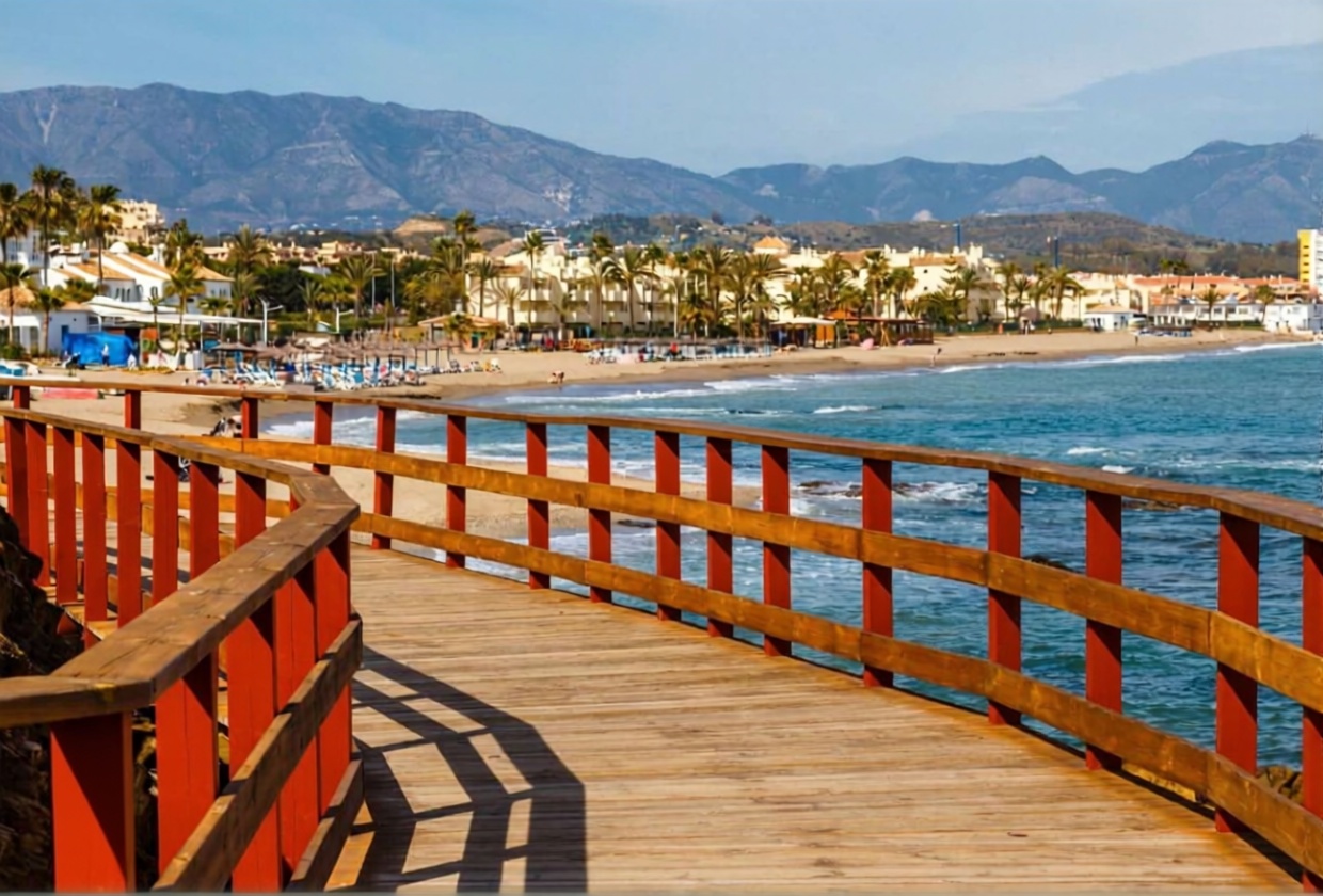 Piso en primera línea de playa en Mijas