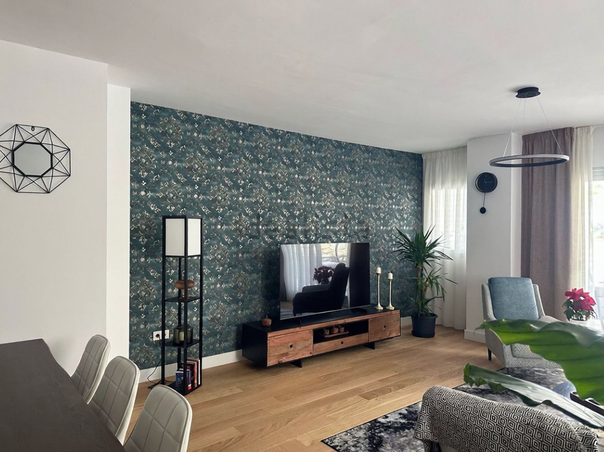 Appartement en première ligne de plage à Mijas — Séjour