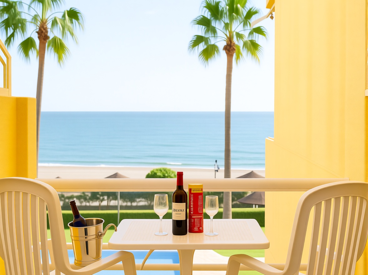 Piso en primera línea de playa en Mijas — Terraza mar