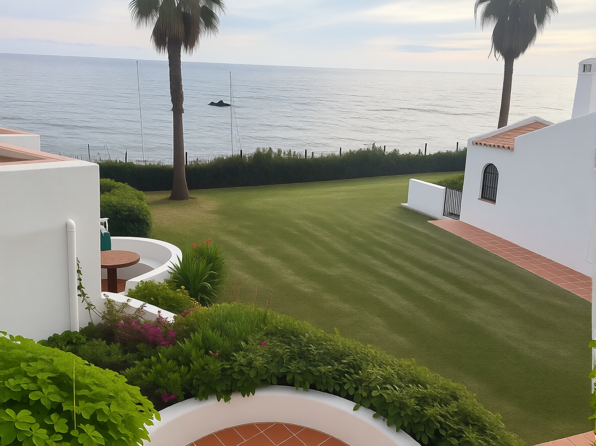 Piso en primera línea de playa en Mijas — Vista mar
