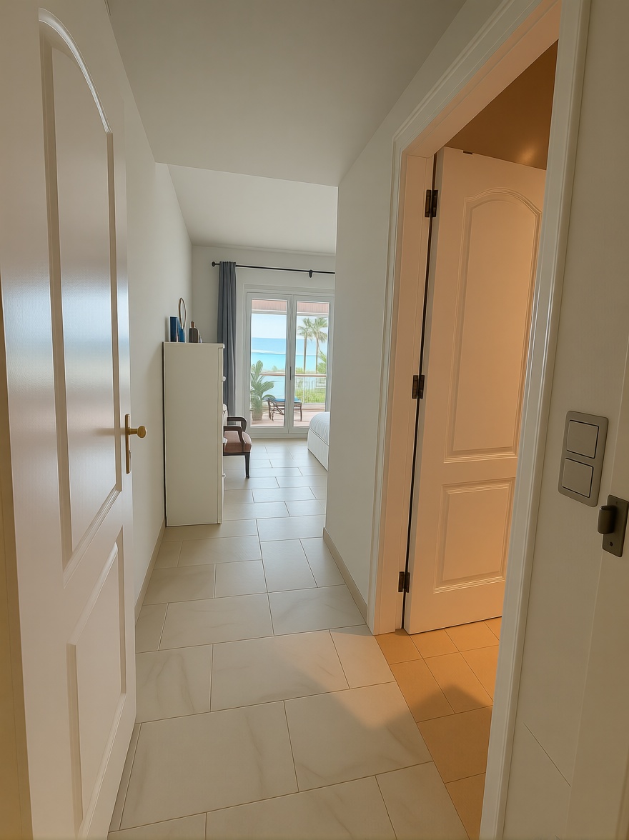 Piso en primera línea de playa en Mijas — Dormitorio