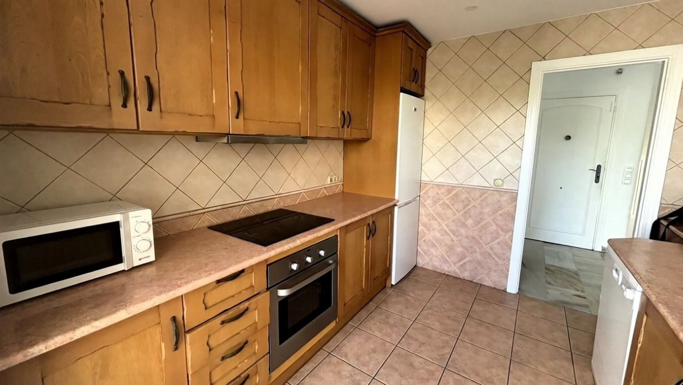 Duplex en première ligne de plage à Mijas — Cuisine