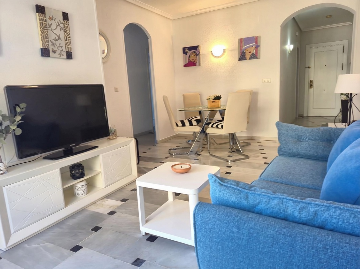 Квартира первая линия пляжа в Mijas — Гостиная