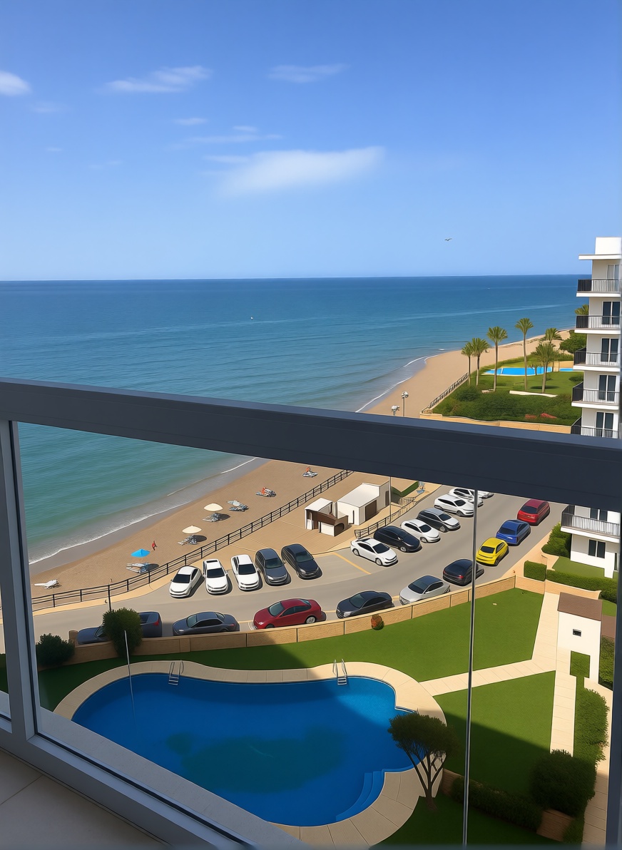 Квартира первая линия пляжа в Mijas — Морской вид