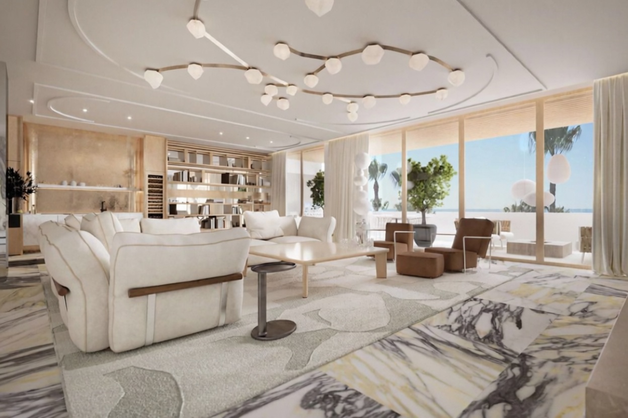 Beachfront duplex in Marbella — Living room