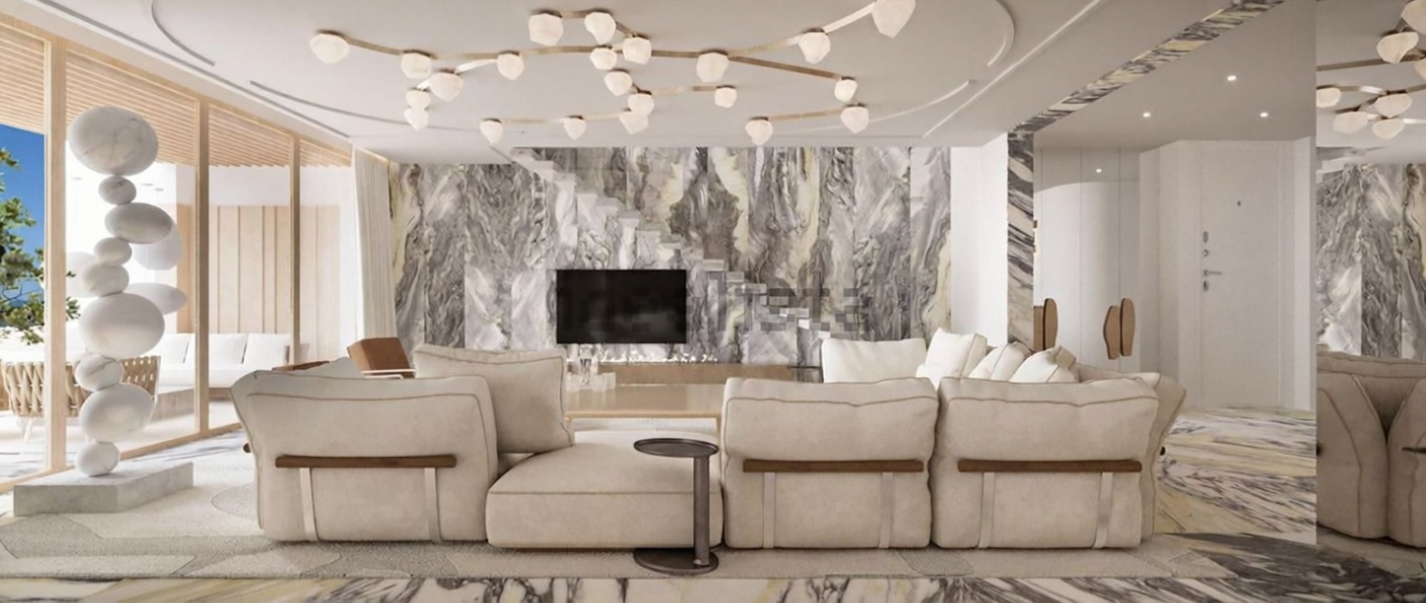 Beachfront duplex in Marbella — Living room
