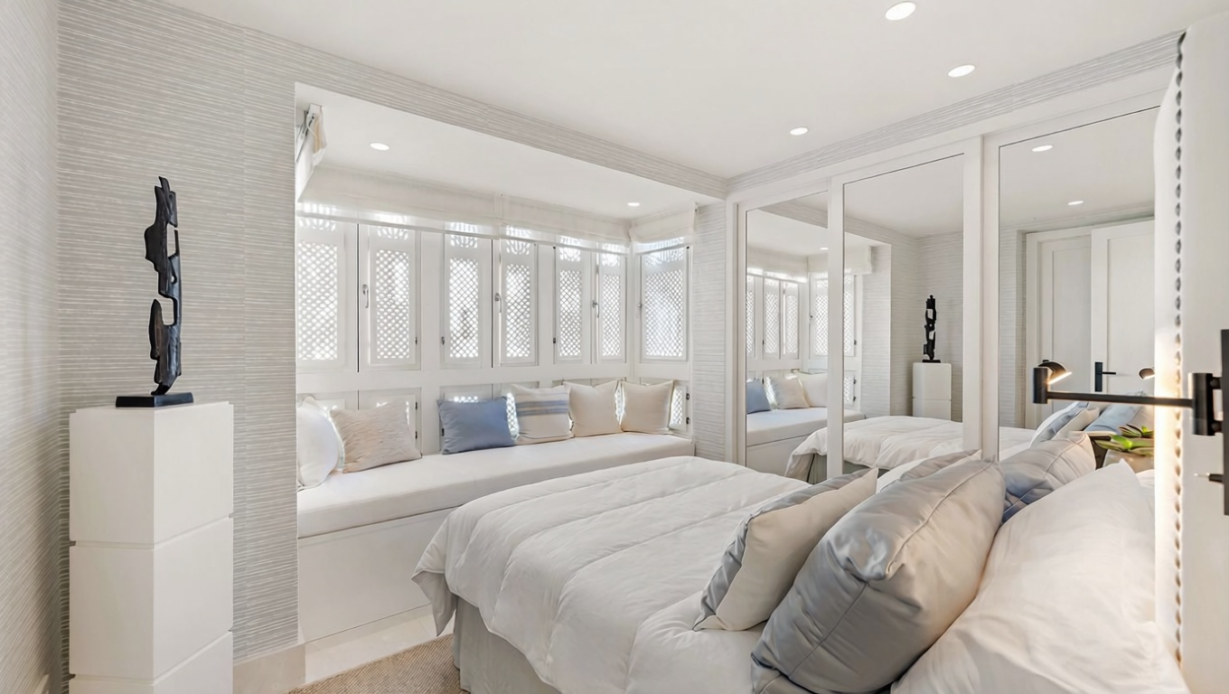 Beachfront flat in Marbella — Bedroom