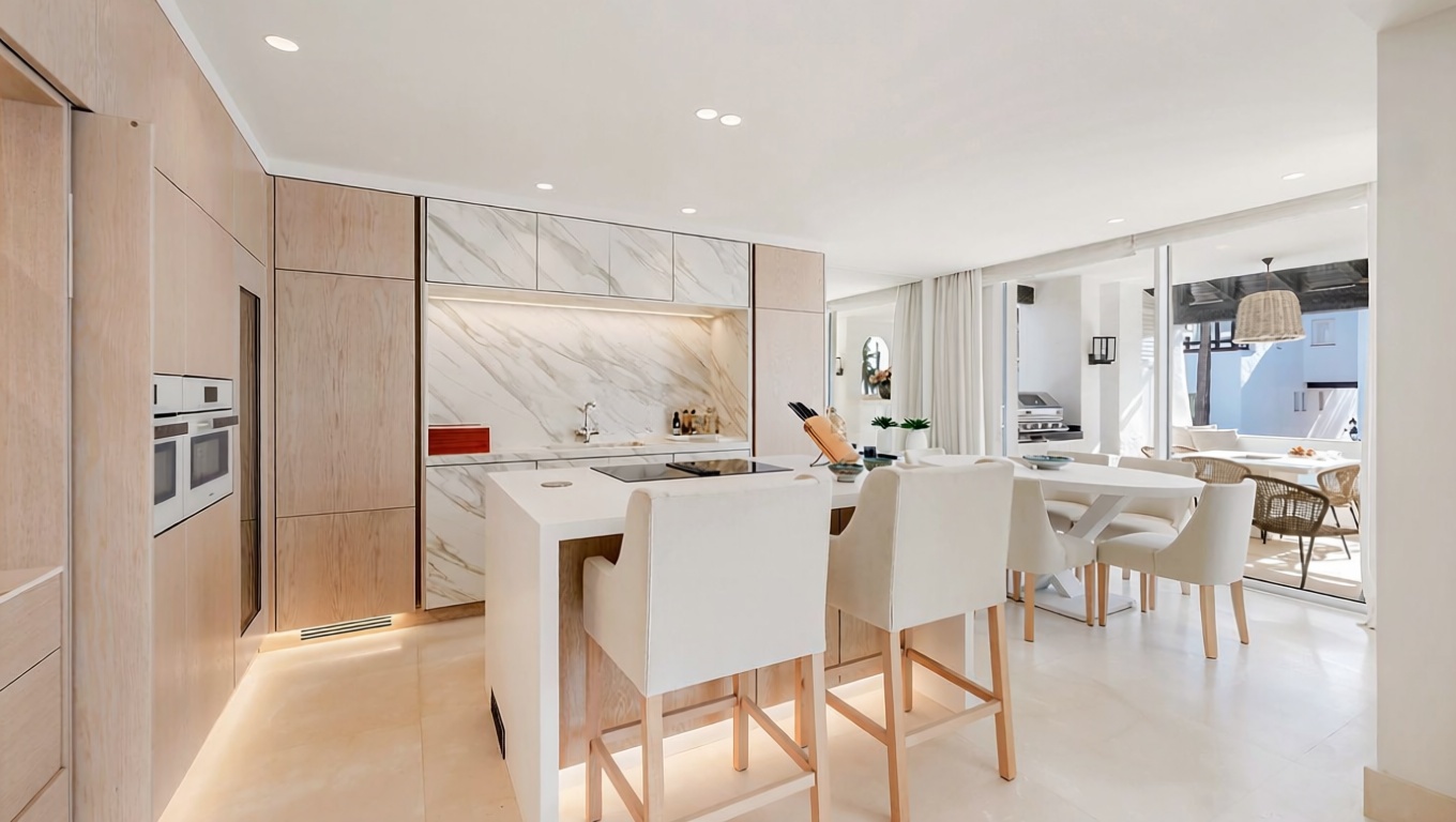 Beachfront flat in Marbella — Kitchen