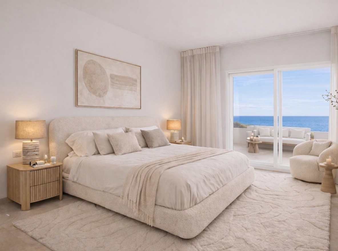 Beachfront flat in Marbella — Bedroom