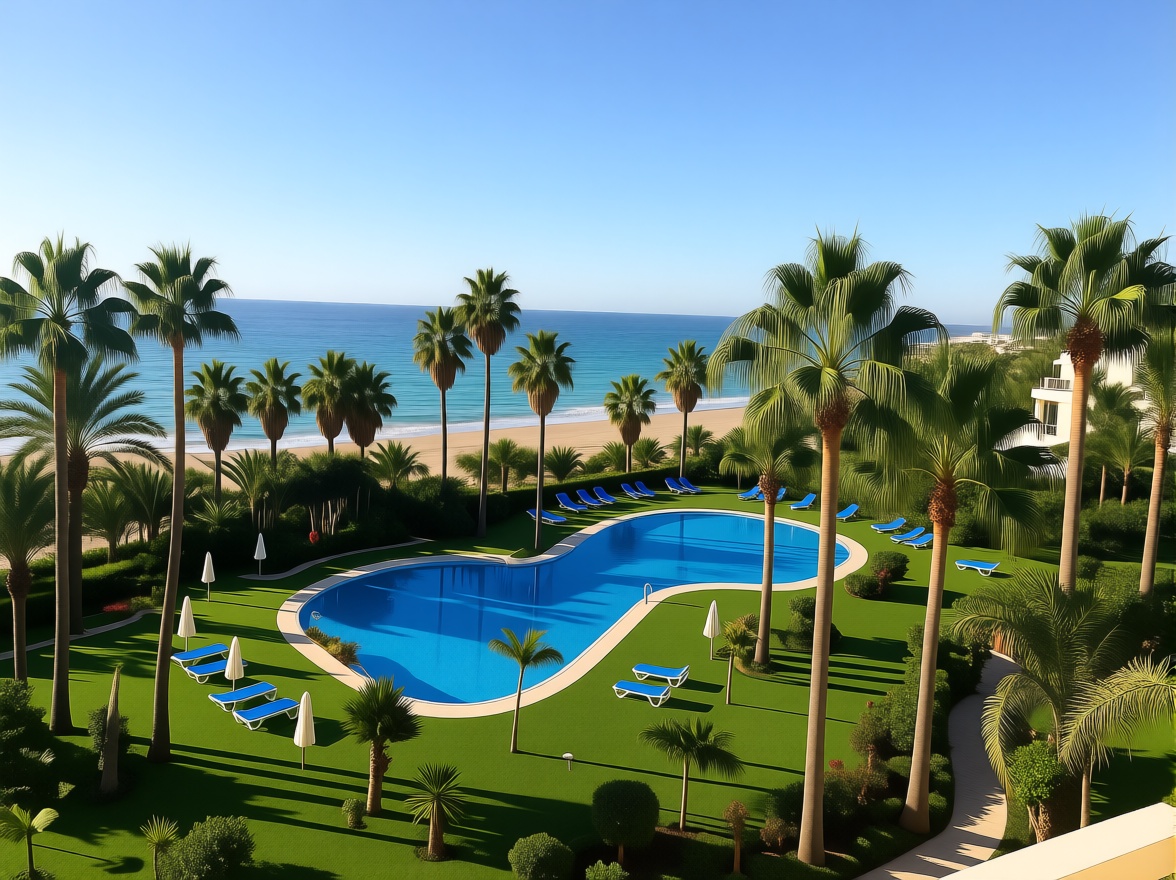 Beachfront flat in Marbella — Sea view
