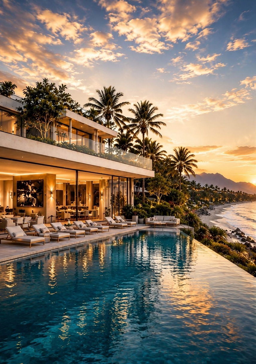 Chalet with direct beach access in Marbella — Sea terrace