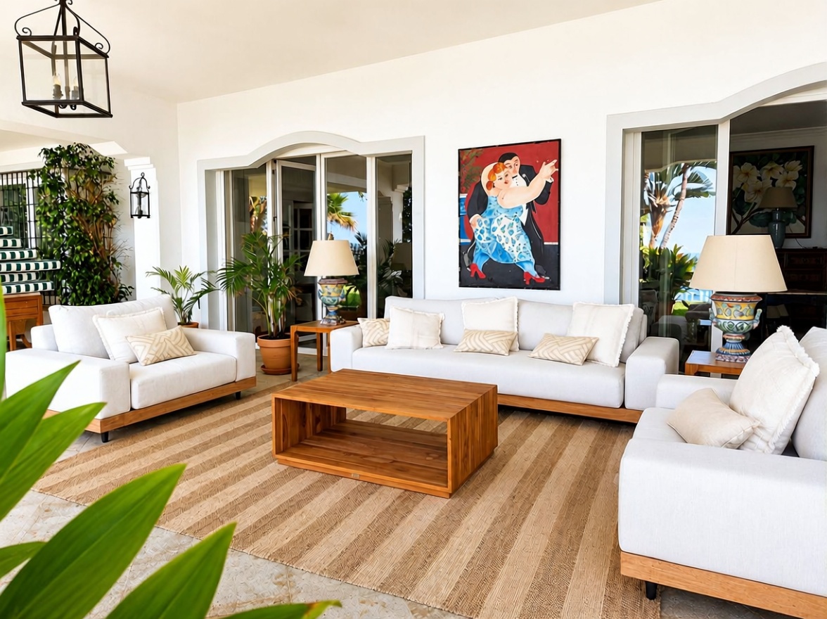 Chalet avec accès direct à la plage à Estepona — Séjour