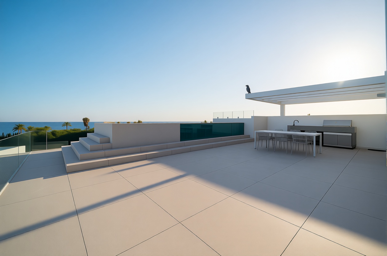 Chalet avec accès direct à la plage à Marbella — Vue mer