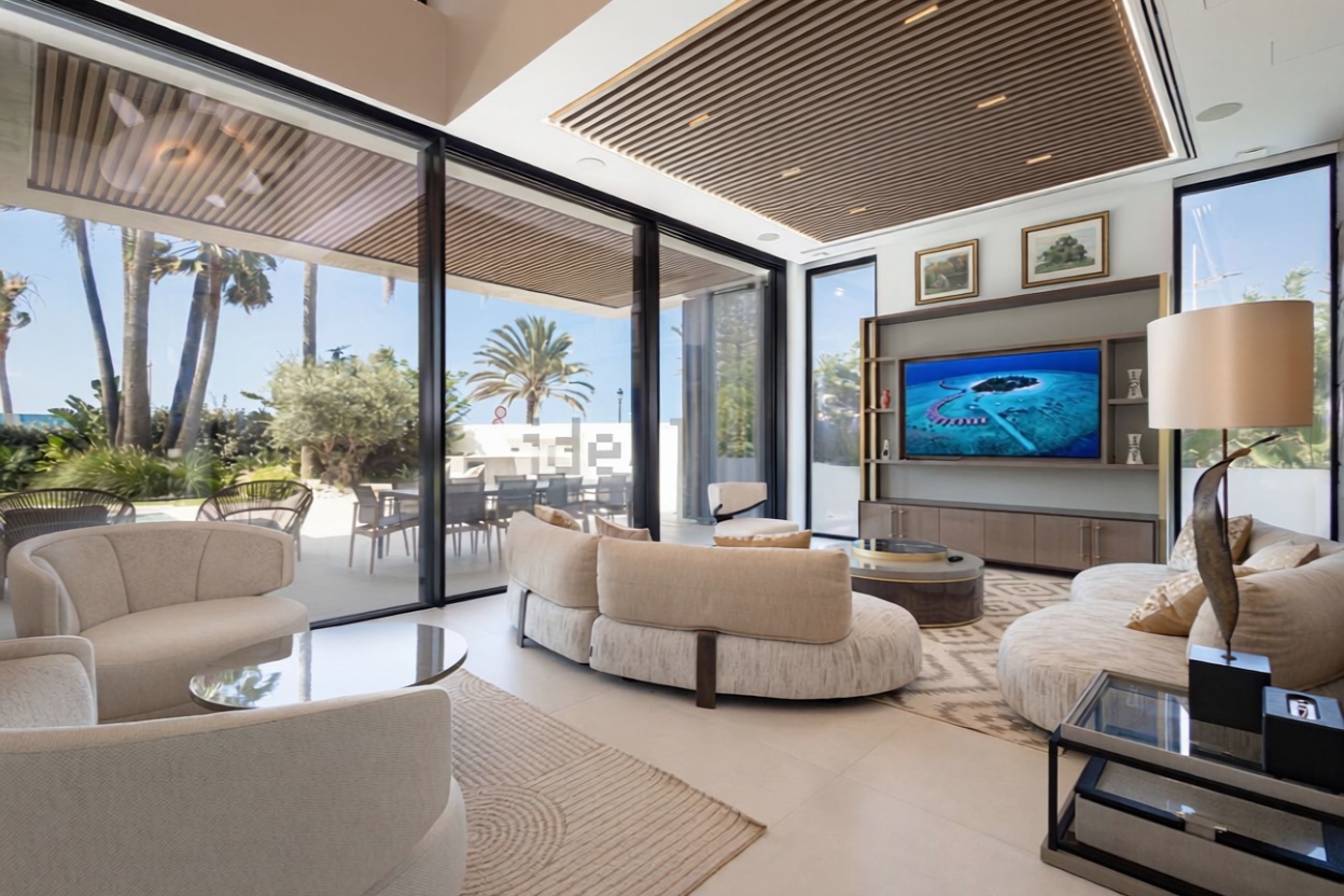Chalet avec accès direct à la plage à San Pedro del Pinatar — Séjour