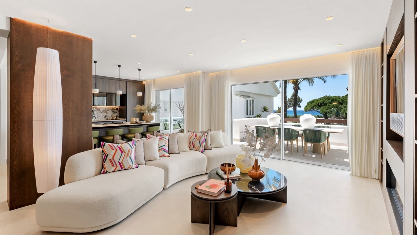 Квартира на продажу на первой линии пляжа в Marbella — Гостиная