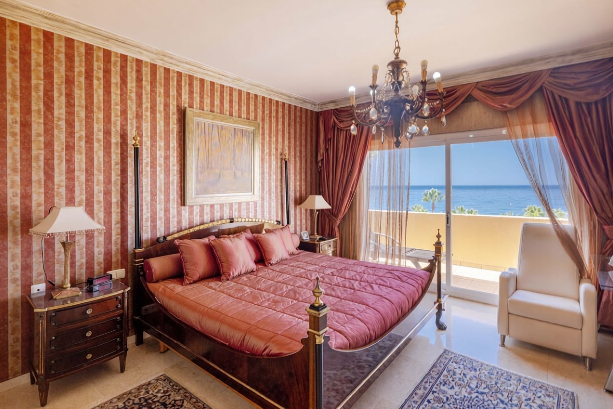 Duplexwohnung zum Verkauf in direkter Strandlage in Marbella — Schlafzimmer