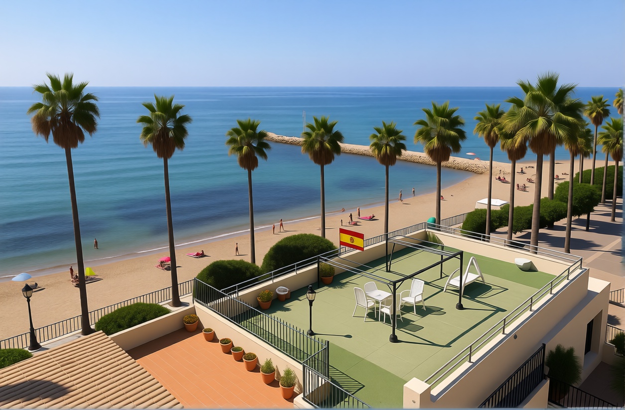Ático en venta en primera línea de mar en Marbella — Vista mar