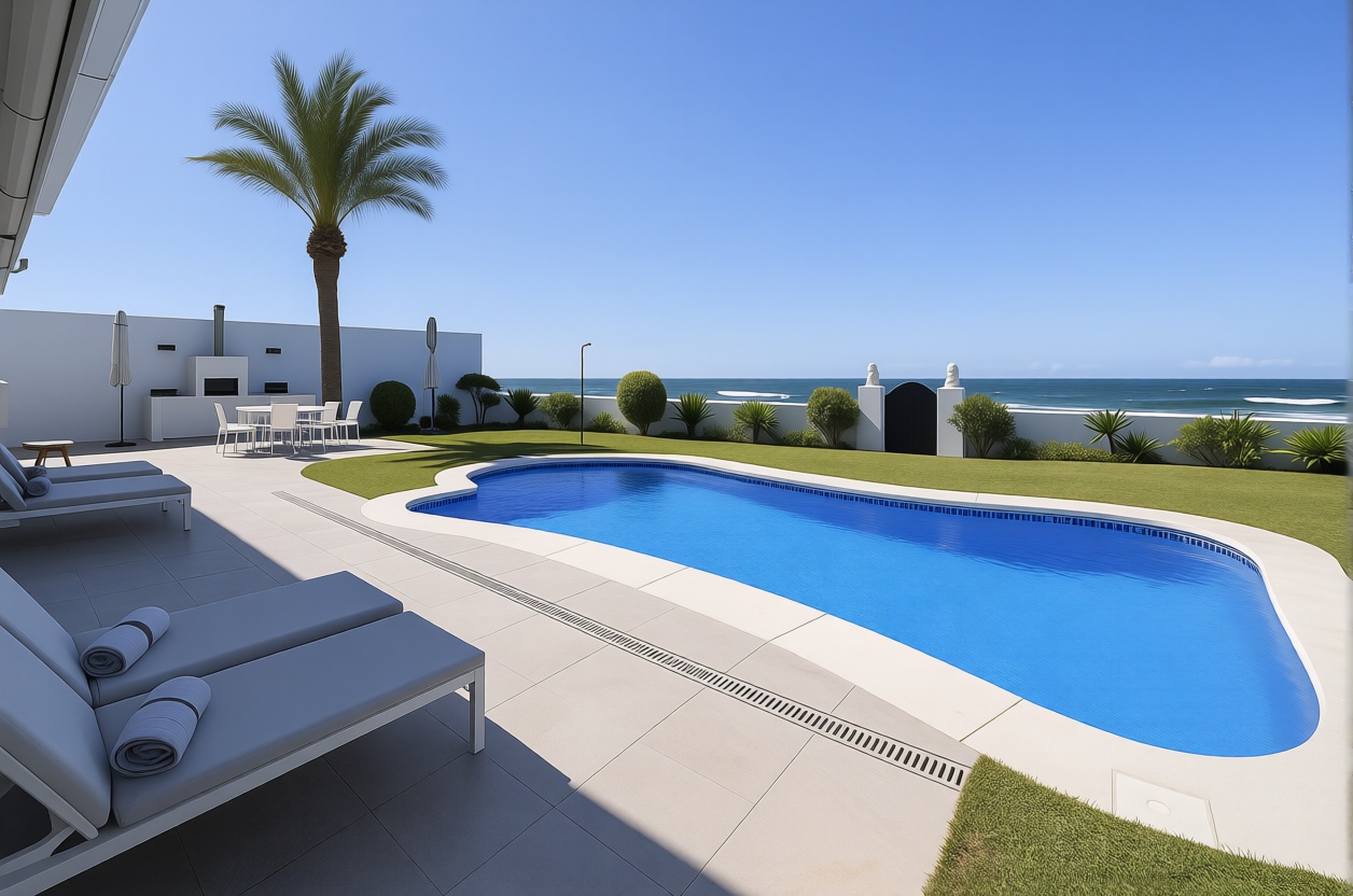 Chalet com acesso direto à praia em Marbella — Piscina