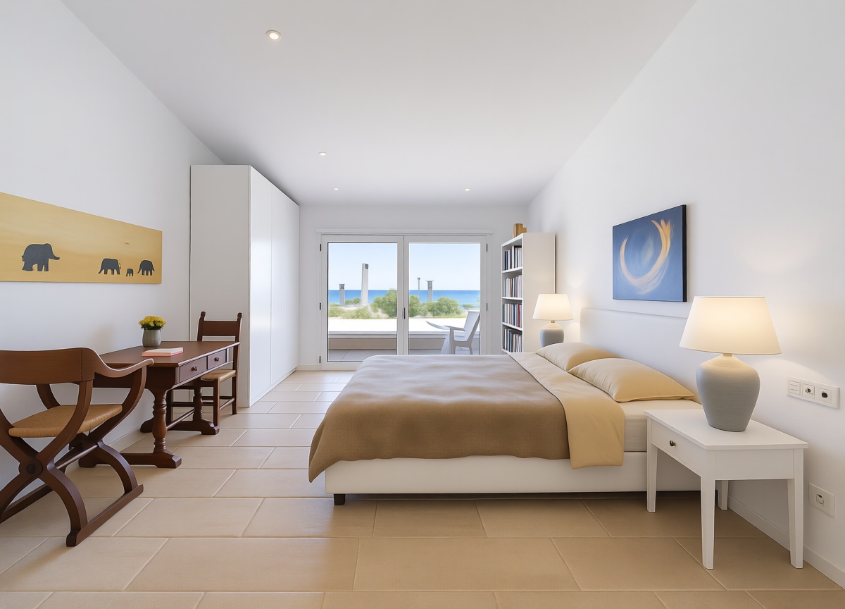 Chalet con acceso directo a playa en Marbella — Dormitorio