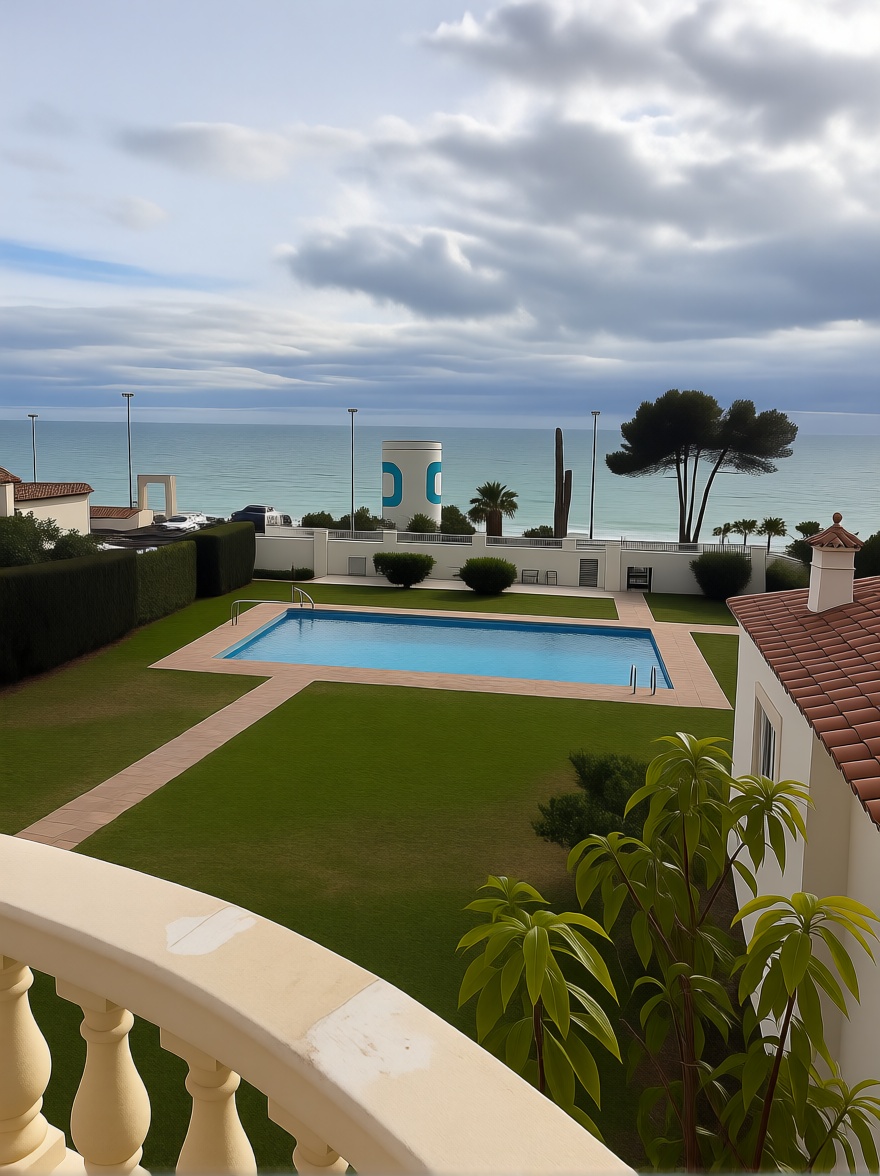 Шале с прямой выход на пляж в Marbella — Морской вид