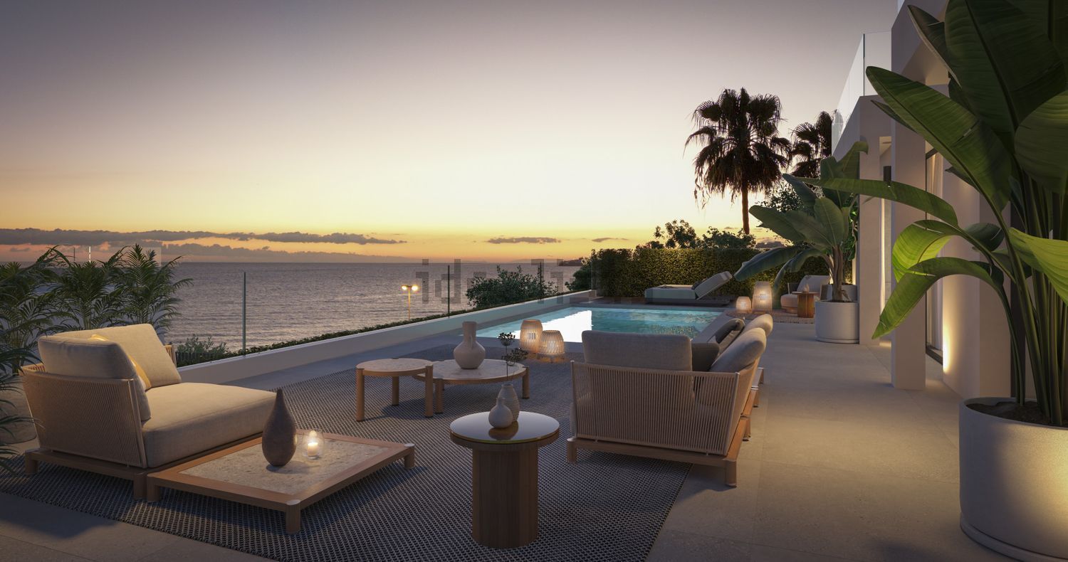 Chalet com acesso direto à praia em Marbella — Terraço mar