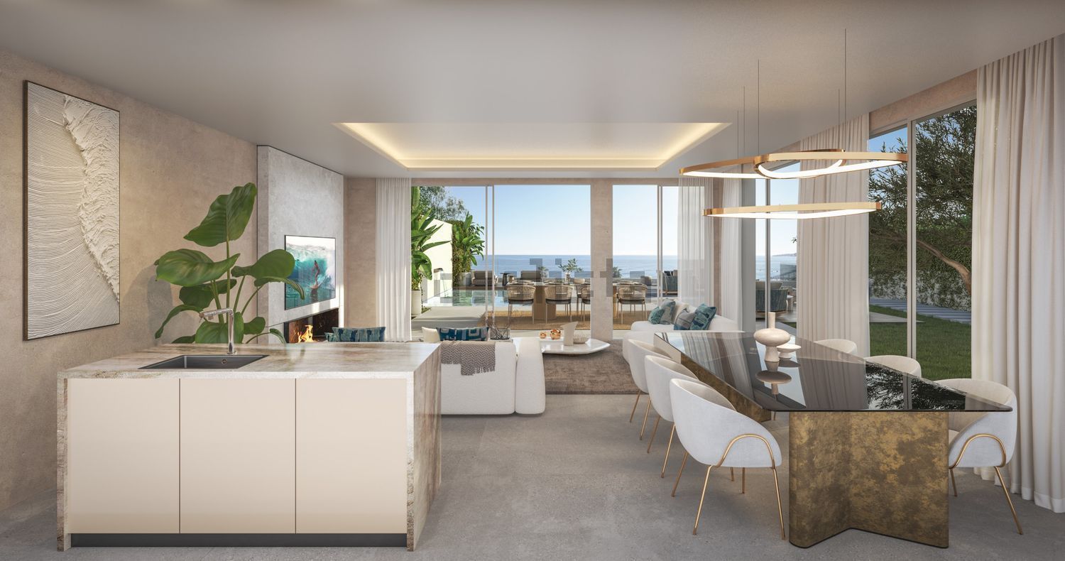 Chalet com acesso direto à praia em Marbella — Sala jantar