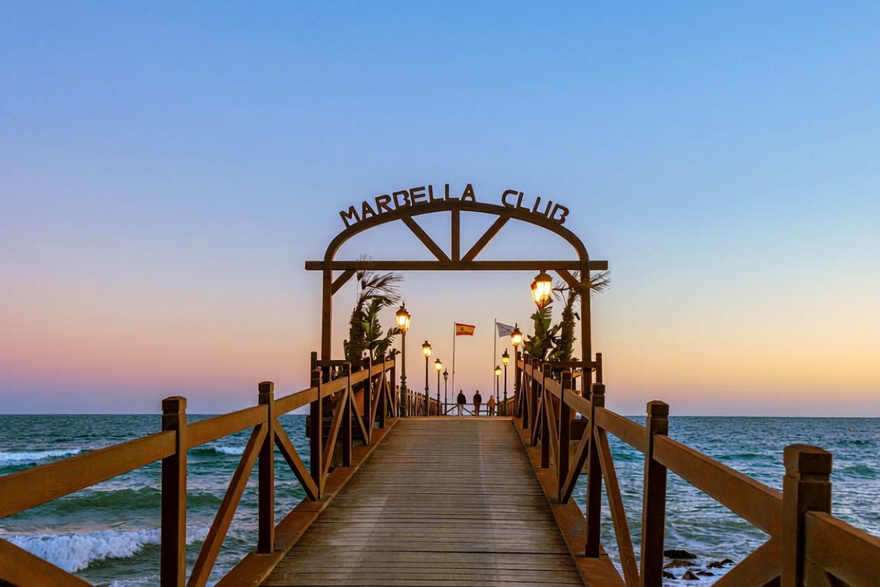 Chalet avec accès direct à la plage à Marbella — Vue mer