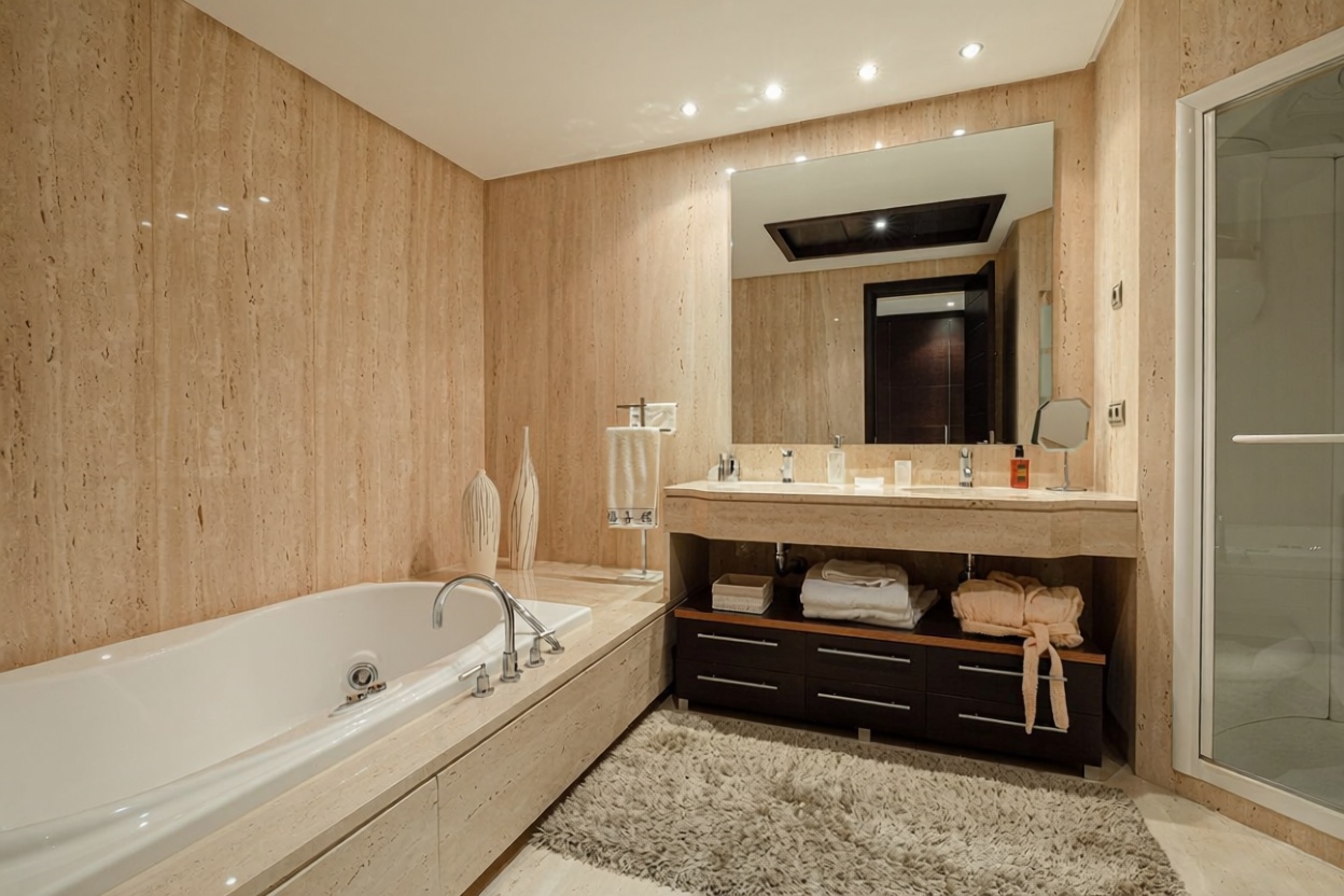 Flat for sale frontline beach in Marbella — Bathroom