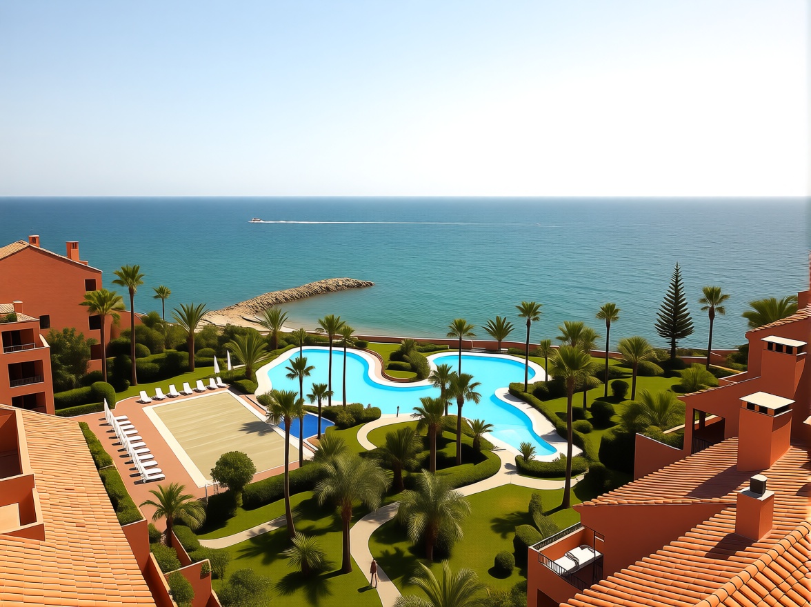 Apartamento em primeira linha de praia em Marbella — Aérea