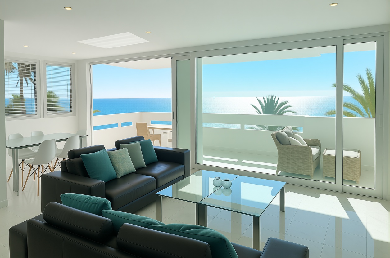 Wohnung in erste Strandlinie in Marbella — Wohnzimmer