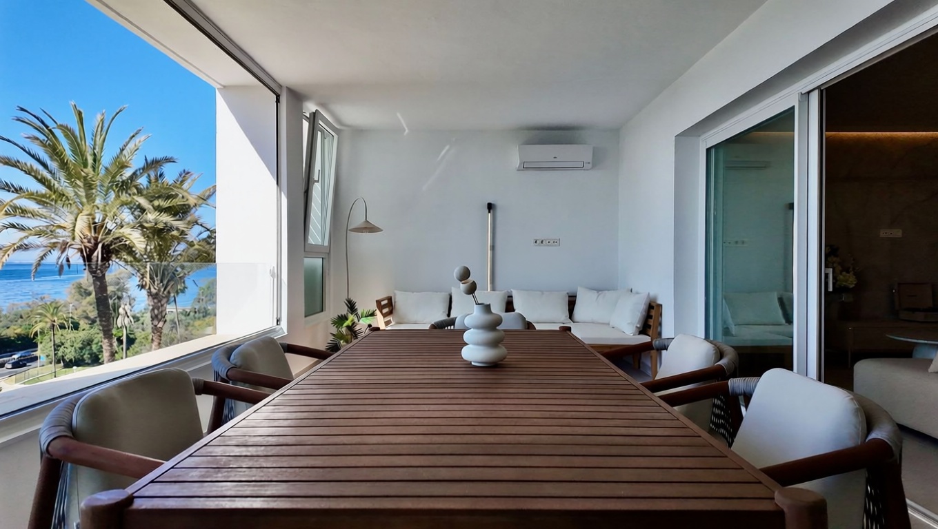 Beachfront flat in Marbella — Bedroom