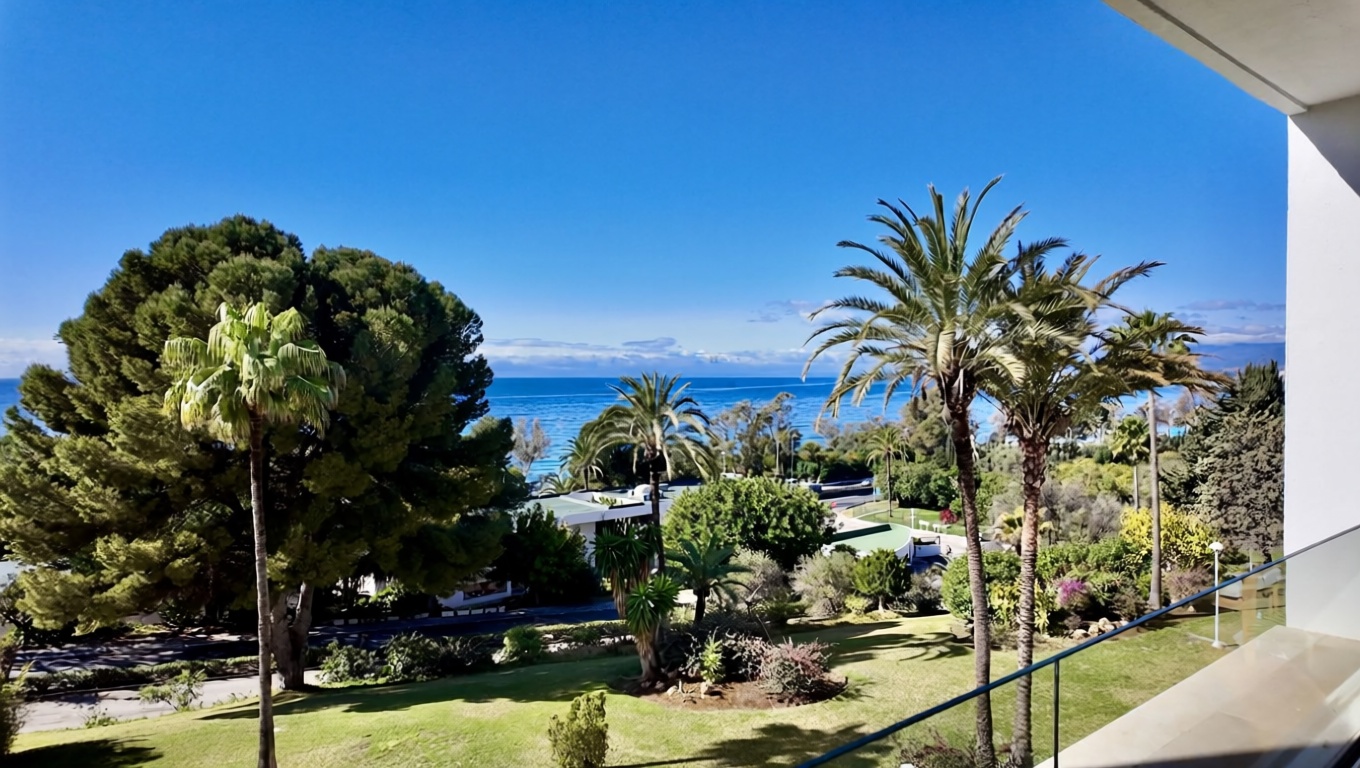 Beachfront flat in Marbella — Sea view