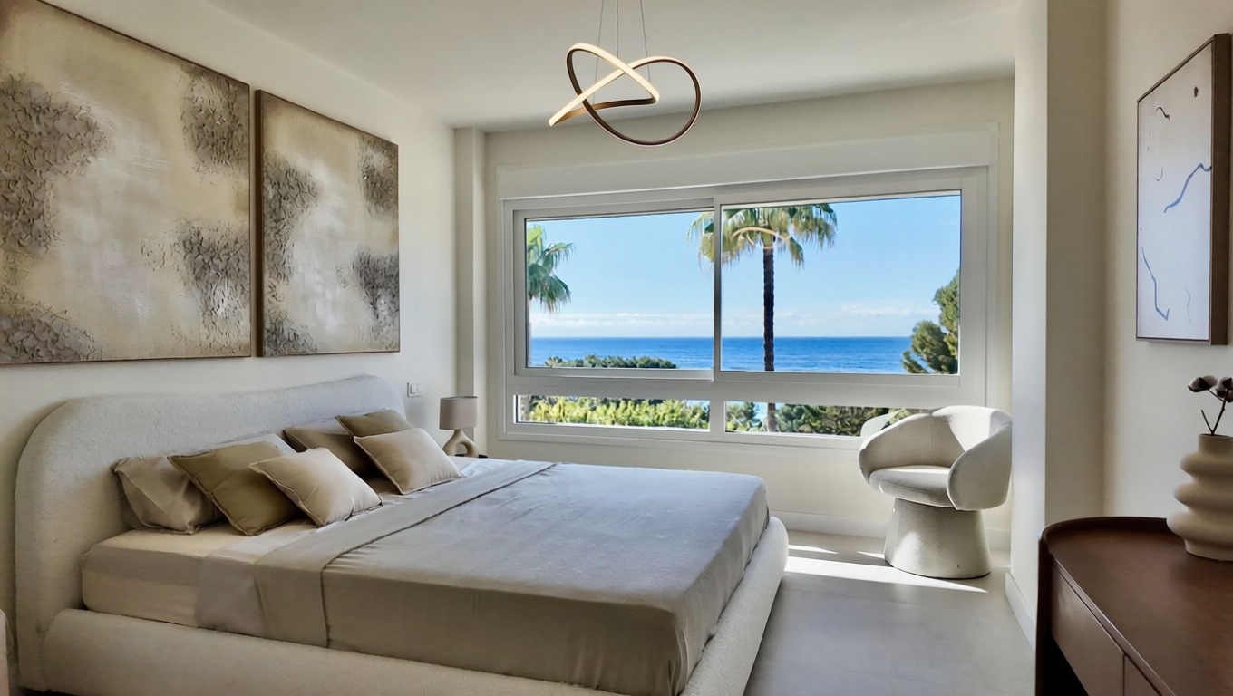 Beachfront flat in Marbella — Bedroom