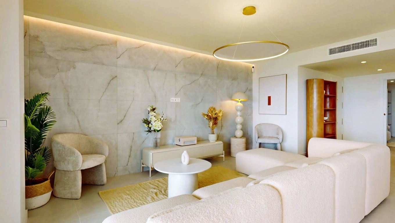 Beachfront flat in Marbella — Living room