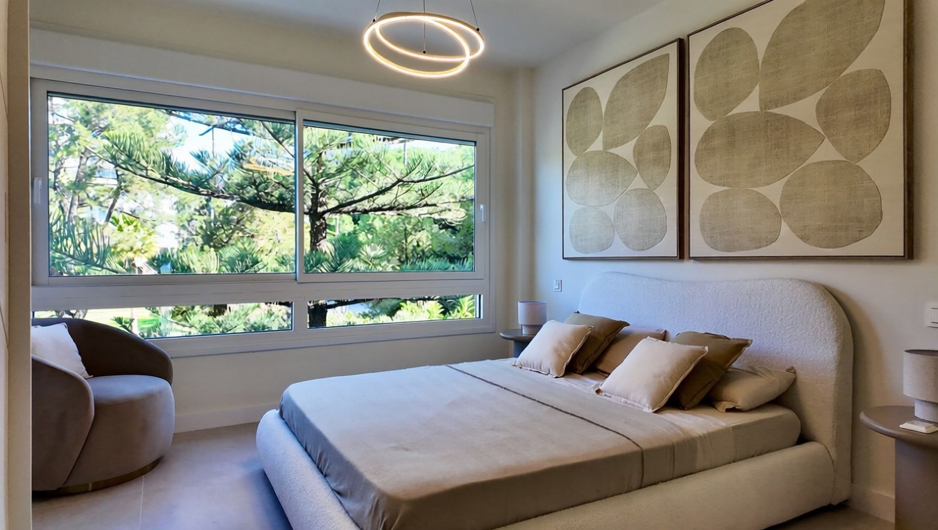 Beachfront flat in Marbella — Bedroom