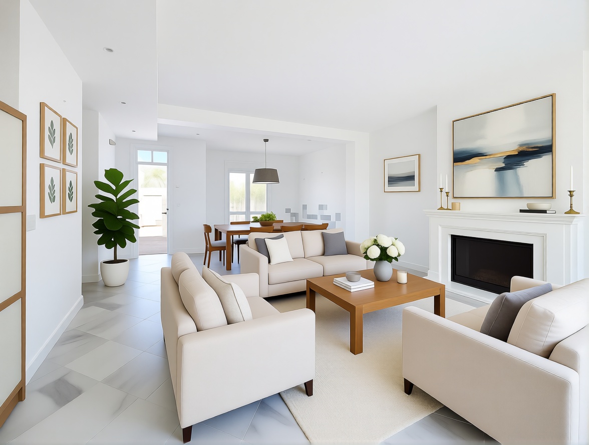 Chalet mit direkter Strandzugang in Marbella — Wohnzimmer