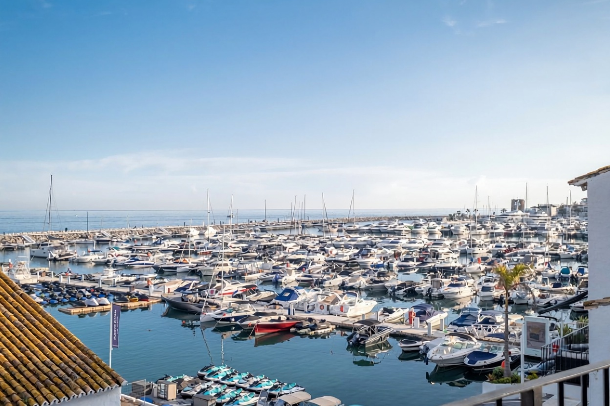 Grenier aménagé à vendre en première ligne de mer à Marbella — Vue mer