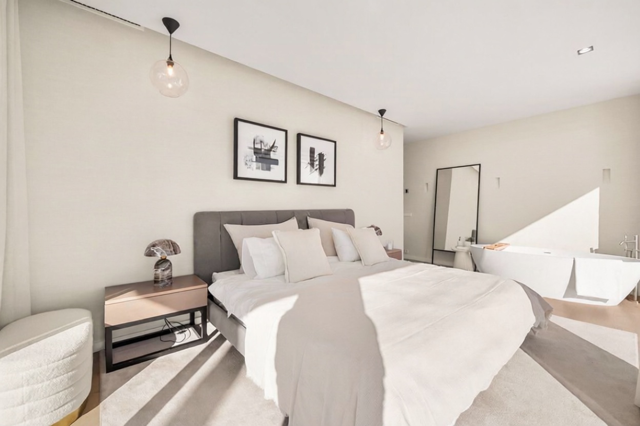 Chalet avec accès direct à la plage à Estepona — Chambre