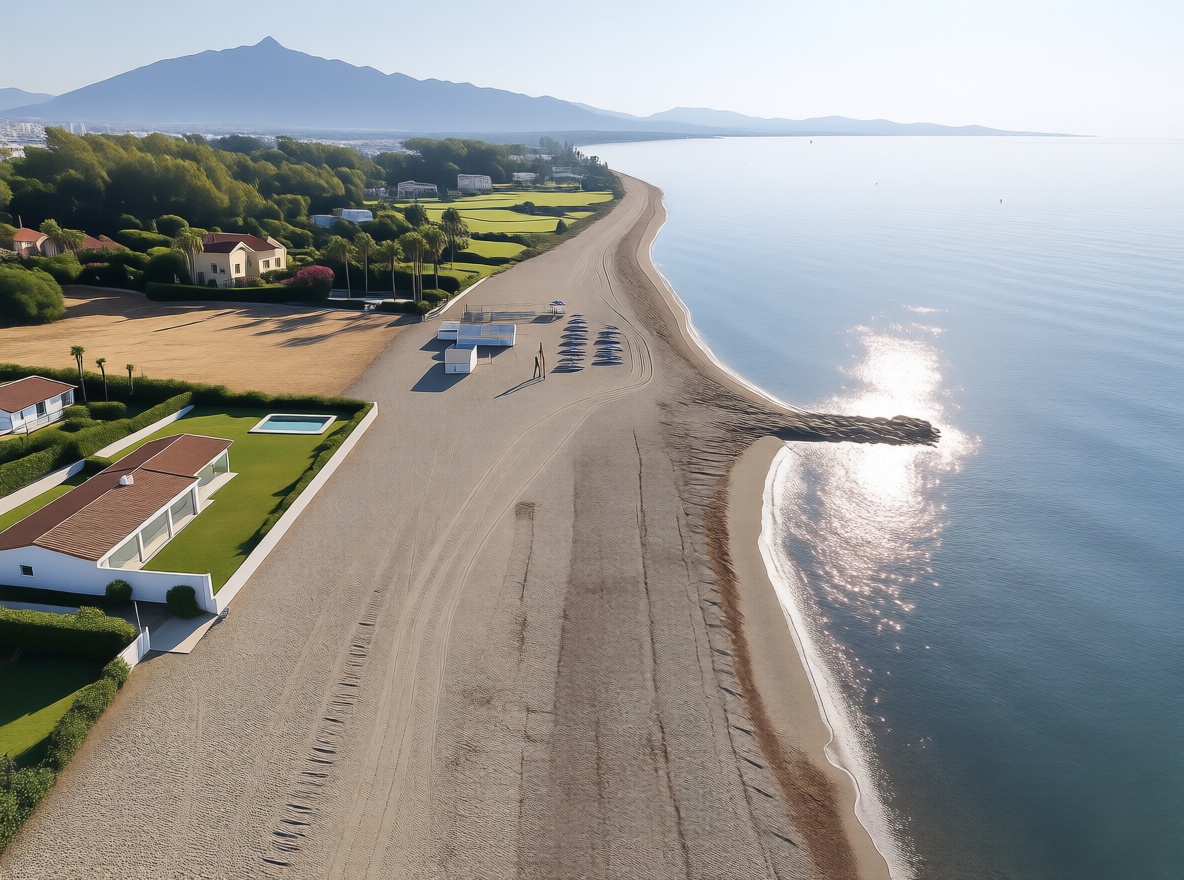 Chalet avec accès direct à la plage à Estepona — Vue aérienne