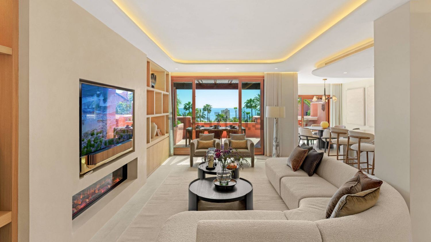 Duplex em primeira linha de praia em Estepona — Sala