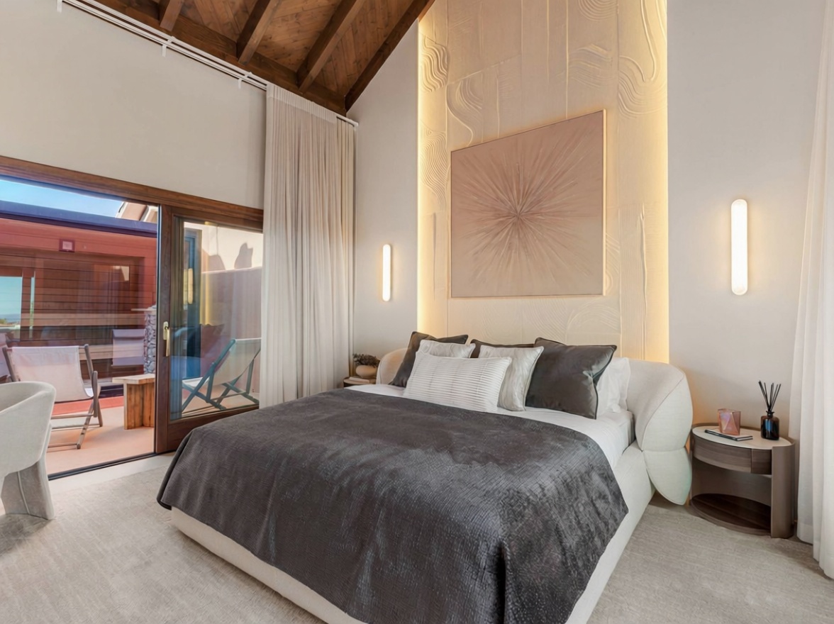 Duplex en première ligne de plage à Estepona — Chambre