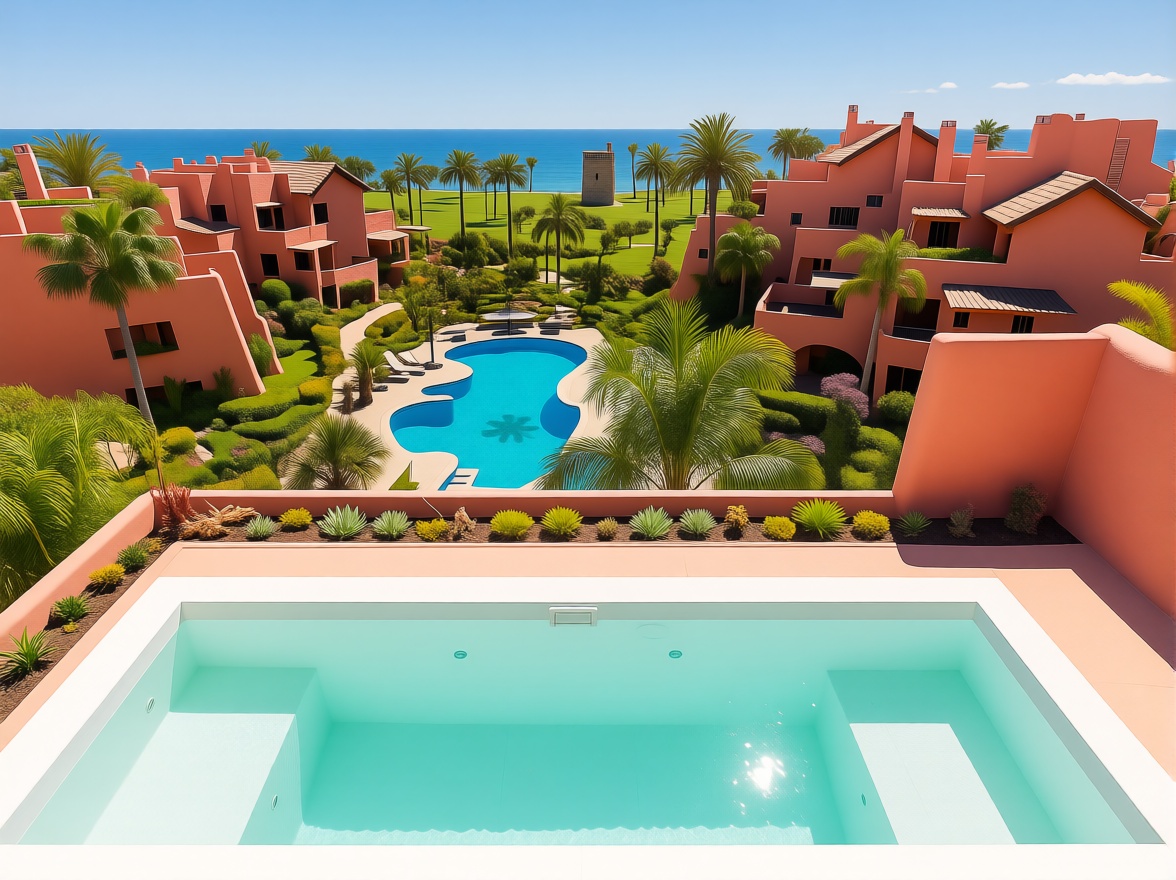 Duplex en première ligne de plage à Estepona — Vue mer