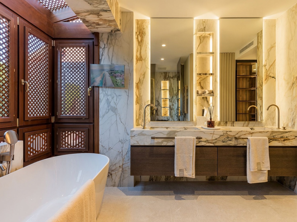 Duplex en première ligne de plage à Estepona — Sanitaires