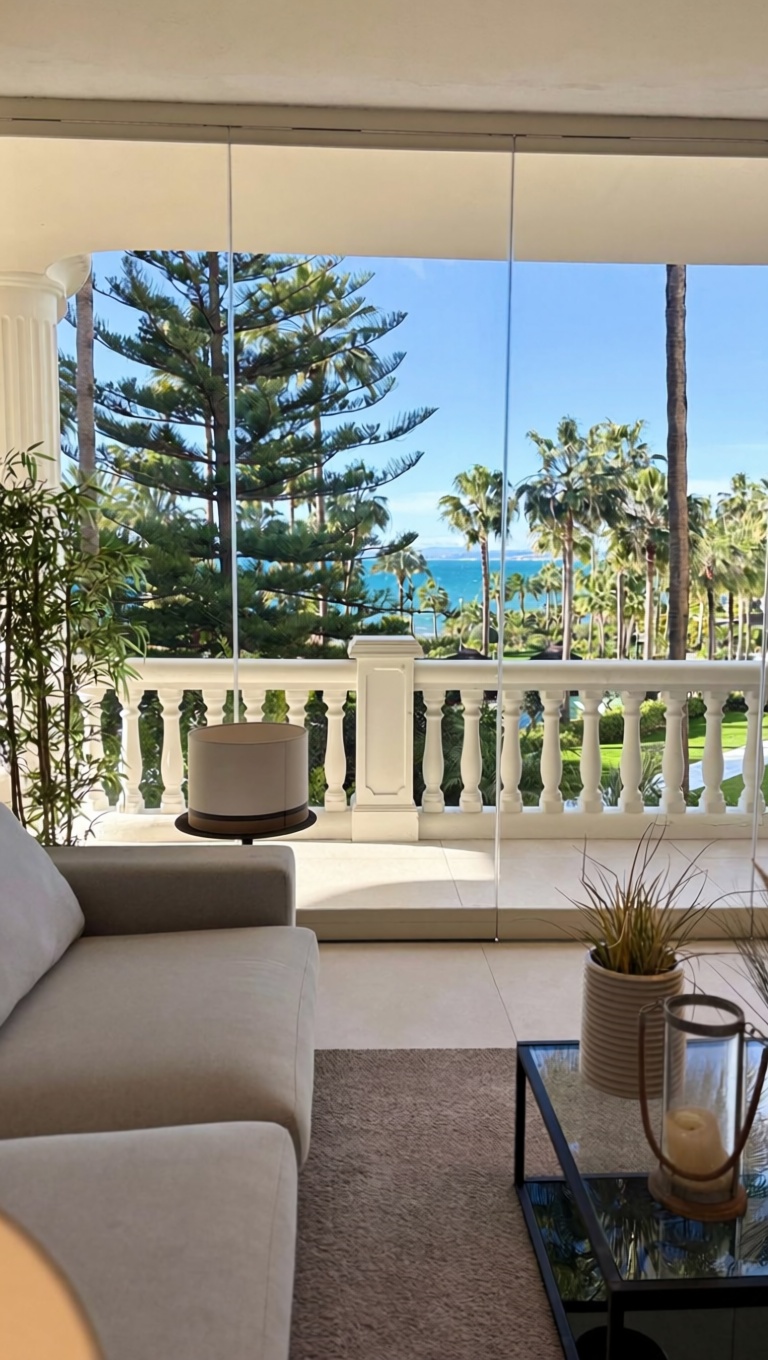 Квартира первая линия пляжа в Estepona — Гостиная