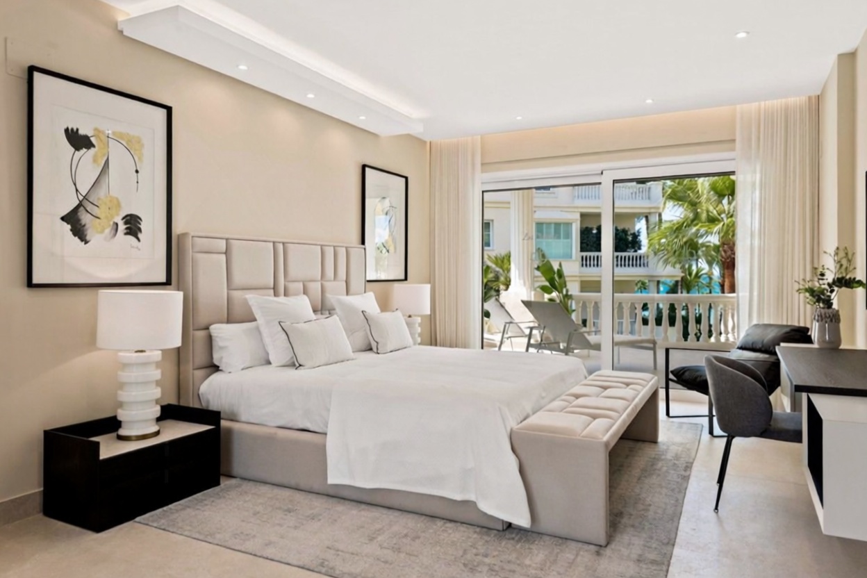 Apartamento em primeira linha de praia em Estepona — Quarto