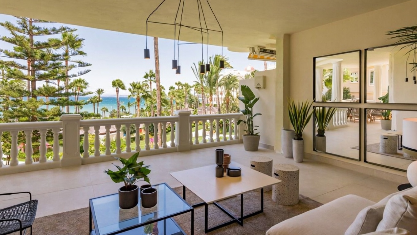 Appartement en première ligne de plage à Estepona