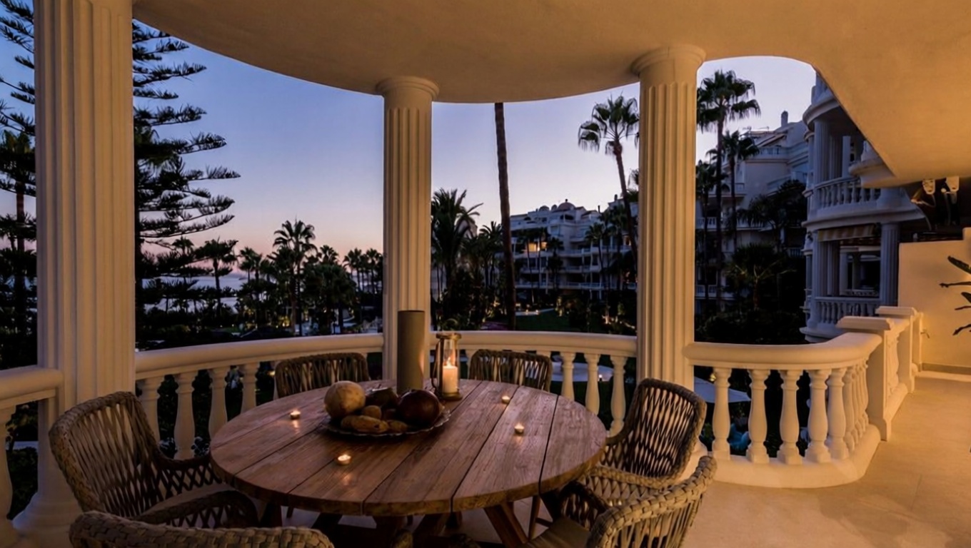 Apartamento em primeira linha de praia em Estepona — Terraço mar