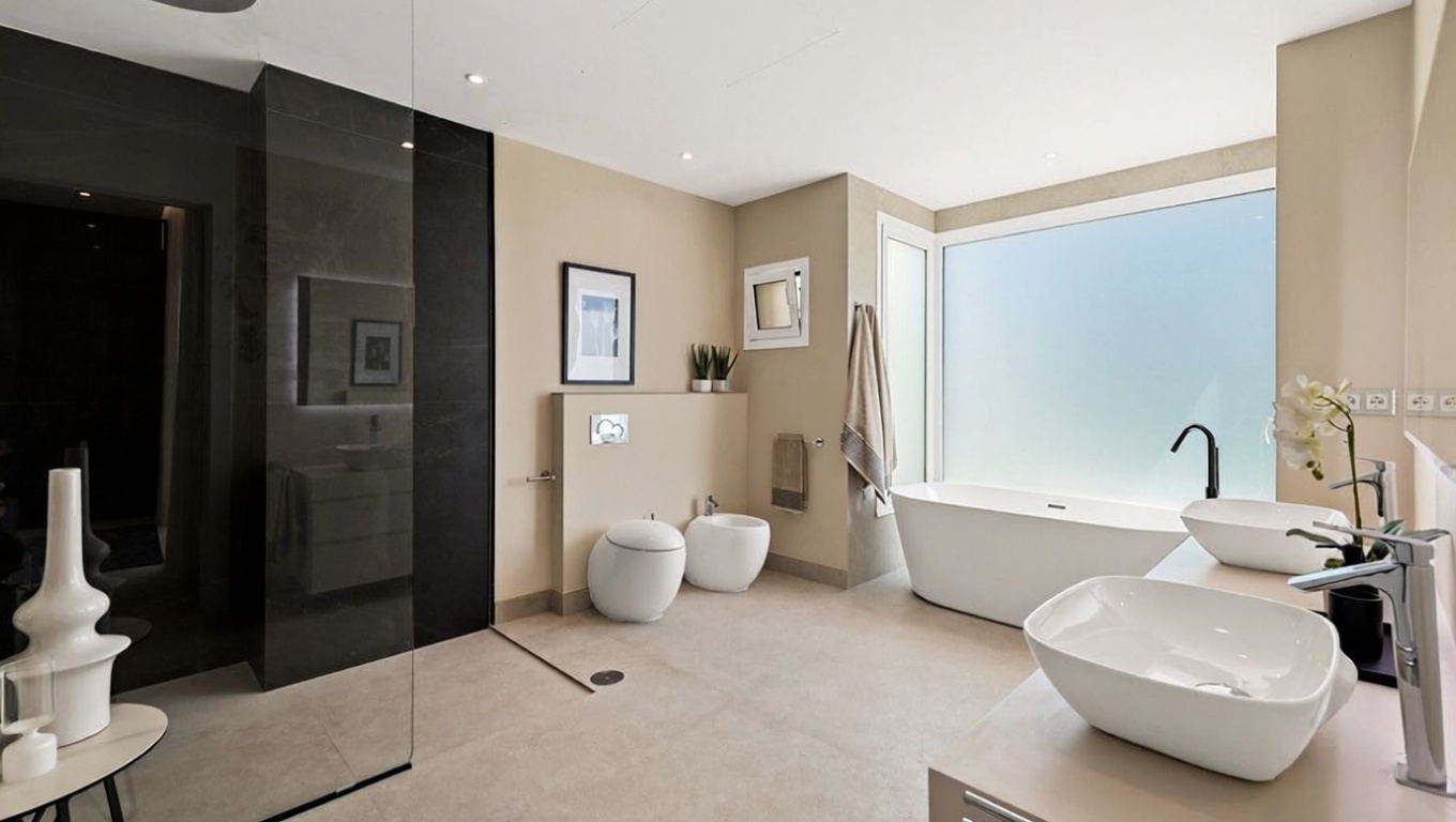Apartamento em primeira linha de praia em Estepona — Casa banho